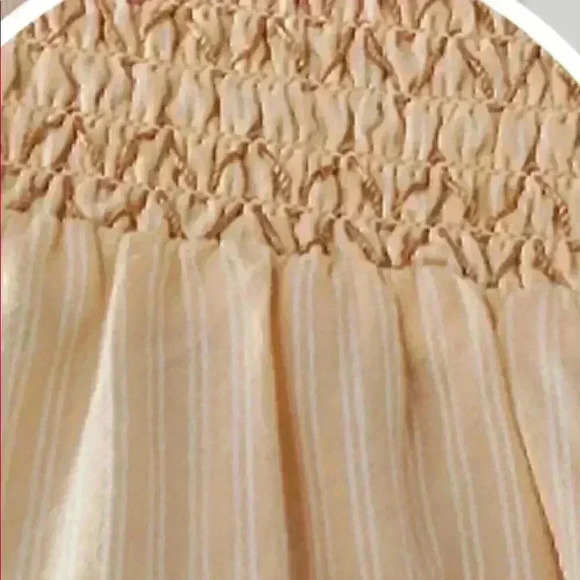 Banana Republic Striped Embroidered Smocked-Neck Blouse - Picture 5 of 9